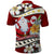 Tahiti Christmas Polo Shirt Tiare Flowers and Pomarea Nigra with Polynesian Pattern LT03 - Polynesian Pride