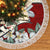 Tahiti Christmas Tree Skirt Tiare Flowers and Pomarea Nigra with Polynesian Pattern LT03 - Polynesian Pride