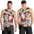 Personalised Tahiti Christmas Men Tank Top Tiare Flowers and Pomarea Nigra with Polynesian Pattern LT03 - Polynesian Pride