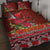 Hawaii KaʻUla Wena ʻIʻiwi Quilt Bed Set With Tropical Plants and 'Ohi'a lehua Kakau Art Tattoo