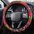 Hawaii KaʻUla Wena ʻIʻiwi Steering Wheel Cover With Tropical Plants and 'Ohi'a lehua Kakau Art Tattoo