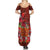 Hawaii KaʻUla Wena ʻIʻiwi Summer Maxi Dress With Tropical Plants and 'Ohi'a lehua Kakau Art Tattoo