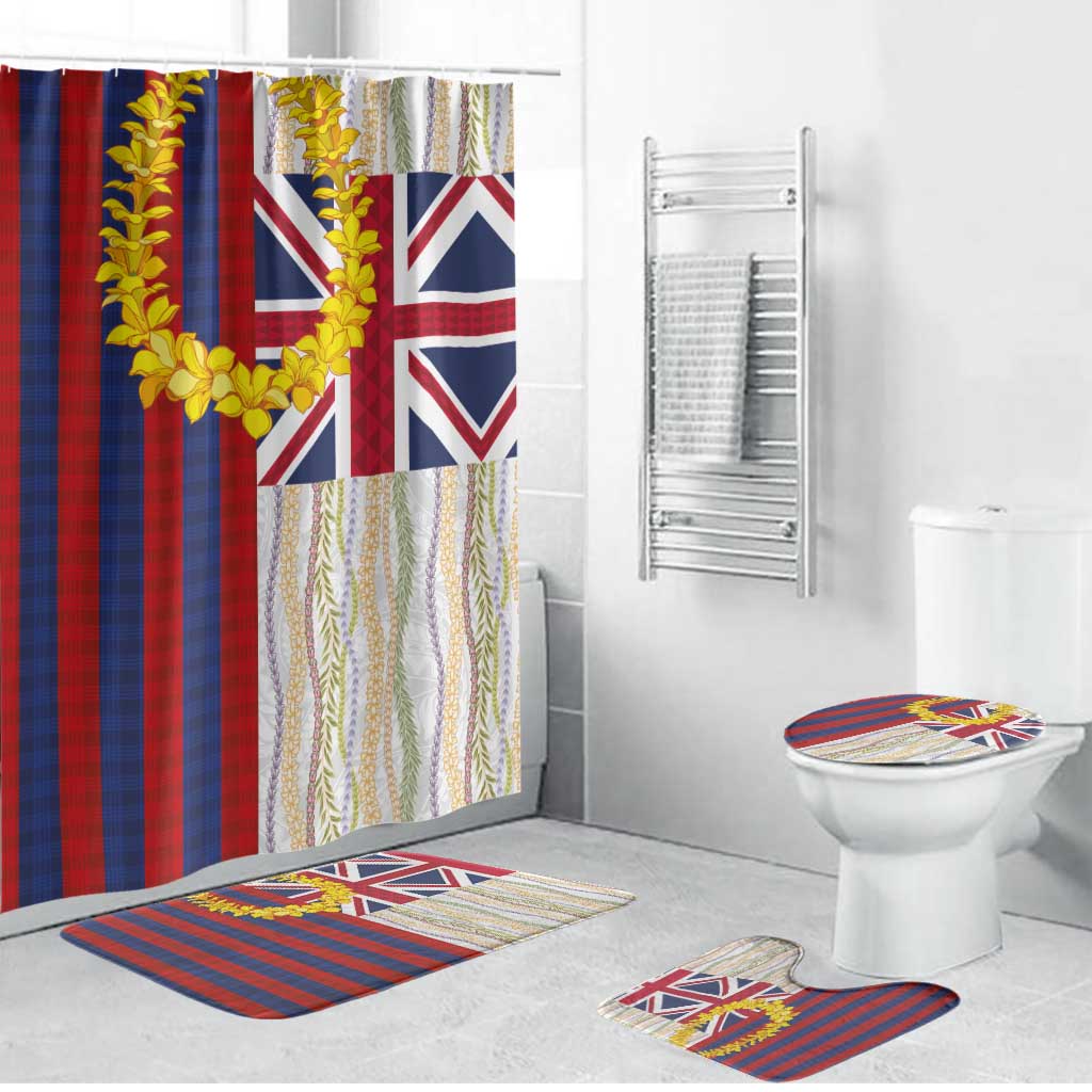Hawaiian Tropical Plants Lei Bathroom Set National Flag Style LT03 Bathroom Set (4 pcs) Multicolor - Polynesian Pride