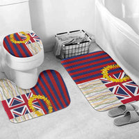 Hawaiian Tropical Plants Lei Bathroom Set National Flag Style LT03 Mat Set Only (3 pcs) One Size Multicolor - Polynesian Pride