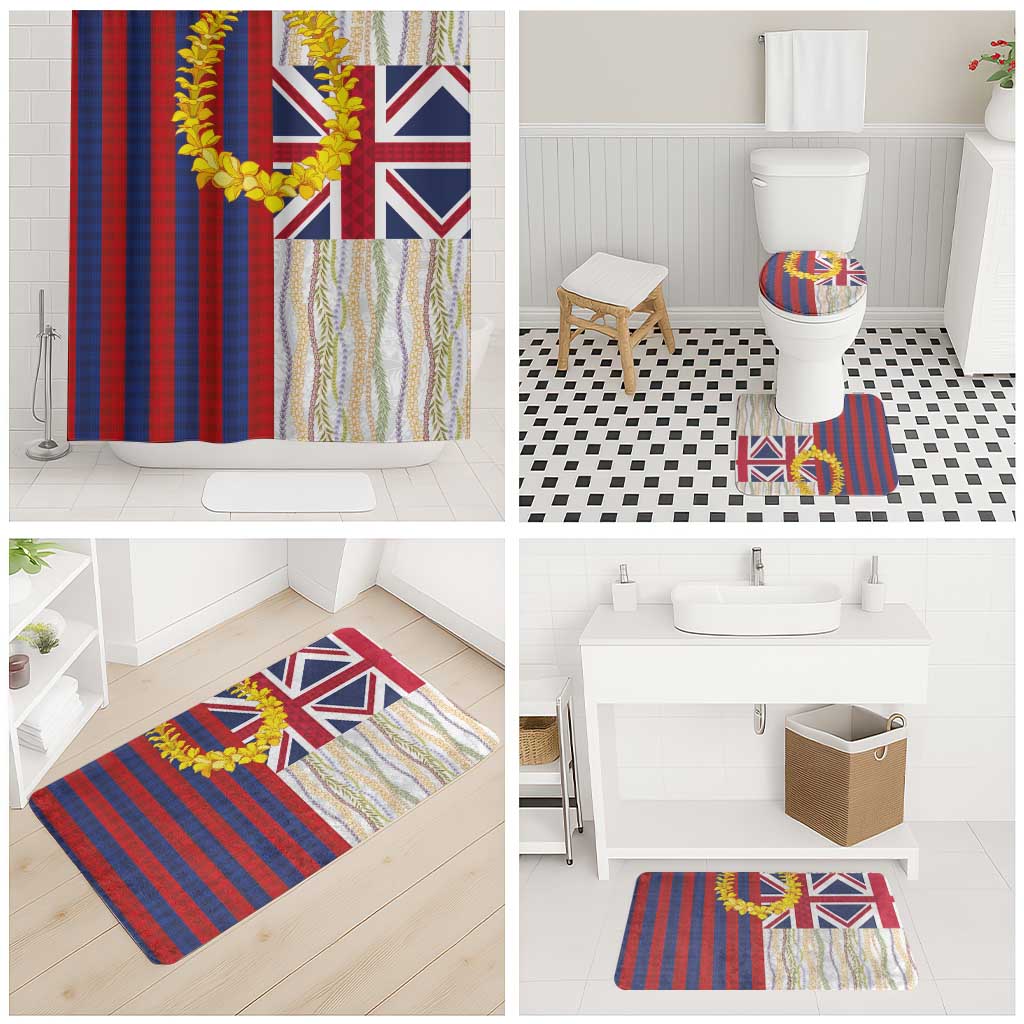 Hawaiian Tropical Plants Lei Bathroom Set National Flag Style LT03 - Polynesian Pride
