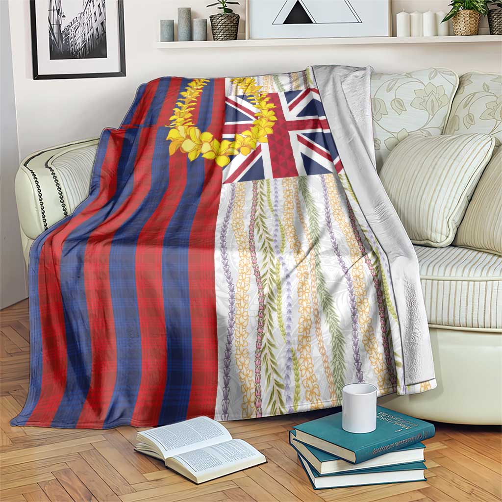 Hawaiian Tropical Plants Lei Blanket National Flag Style LT03 Multicolor - Polynesian Pride