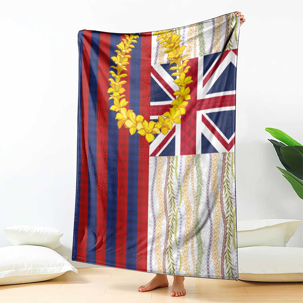 Hawaiian Tropical Plants Lei Blanket National Flag Style LT03 - Polynesian Pride