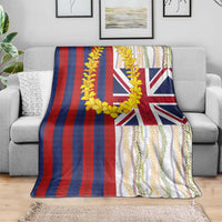 Hawaiian Tropical Plants Lei Blanket National Flag Style LT03 - Polynesian Pride