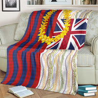 Hawaiian Tropical Plants Lei Blanket National Flag Style LT03 - Polynesian Pride