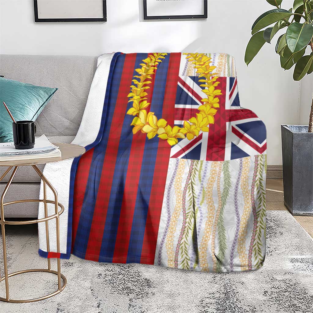 Hawaiian Tropical Plants Lei Blanket National Flag Style LT03 - Polynesian Pride