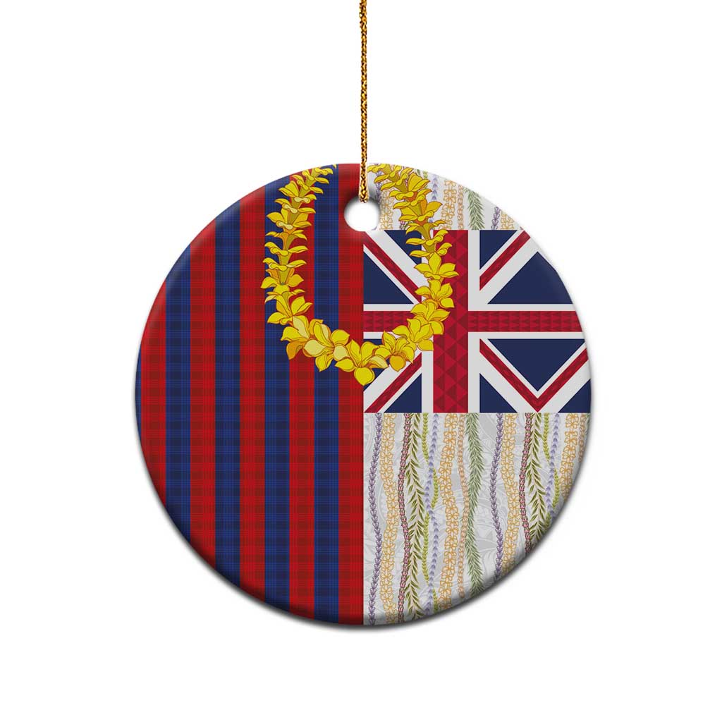 Hawaiian Tropical Plants Lei Ceramic Ornament National Flag Style LT03 - Polynesian Pride