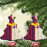 Hawaiian Tropical Plants Lei Ceramic Ornament National Flag Style LT03 Christmas Tree Multicolor - Polynesian Pride
