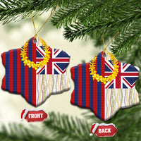 Hawaiian Tropical Plants Lei Ceramic Ornament National Flag Style LT03 Snow Flake Multicolor - Polynesian Pride