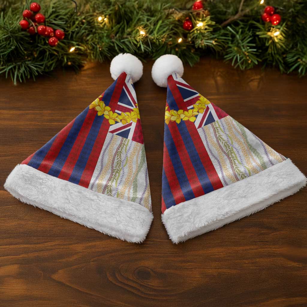 Hawaiian Tropical Plants Lei Christmas Santa Hat National Flag Style LT03 - Polynesian Pride