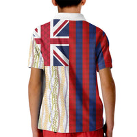 Hawaiian Tropical Plants Lei Kid Polo Shirt National Flag Style LT03 - Polynesian Pride