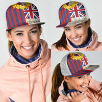Hawaiian Tropical Plants Lei Mesh Trucker Cap National Flag Style LT03 - Polynesian Pride