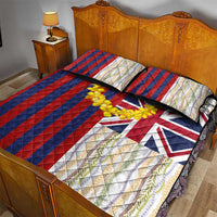 Hawaiian Tropical Plants Lei Quilt Bed Set National Flag Style LT03 - Polynesian Pride