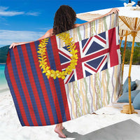 Hawaiian Tropical Plants Lei Sarong National Flag Style LT03 One Size 44 x 66 inches Multicolor - Polynesian Pride