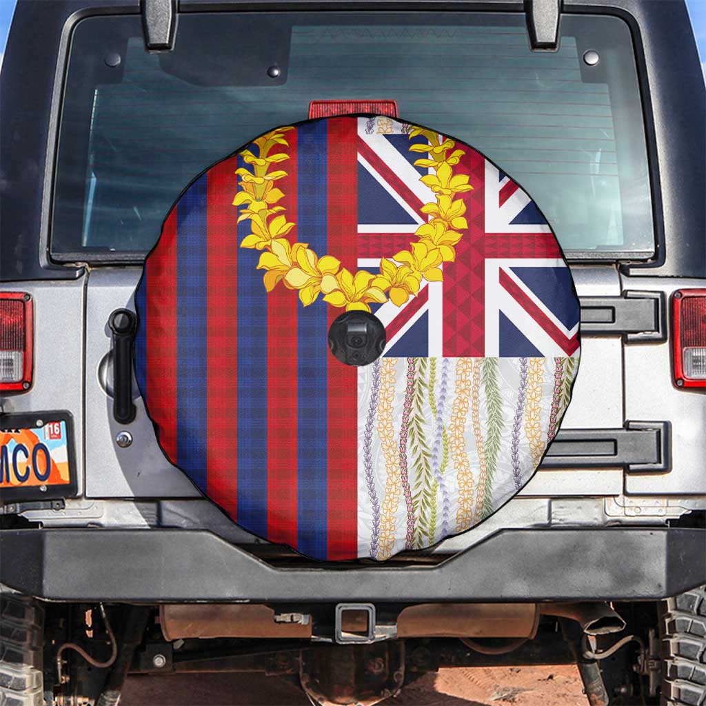 Hawaiian Tropical Plants Lei Spare Tire Cover National Flag Style LT03 Multicolor - Polynesian Pride