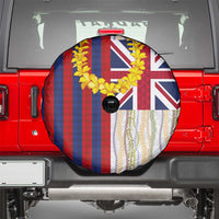 Hawaiian Tropical Plants Lei Spare Tire Cover National Flag Style LT03 - Polynesian Pride