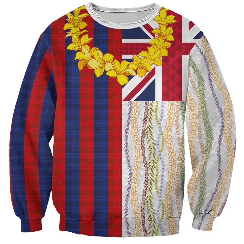 Hawaiian Tropical Plants Lei Sweatshirt National Flag Style LT03 Unisex Multicolor - Polynesian Pride