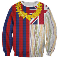 Hawaiian Tropical Plants Lei Sweatshirt National Flag Style LT03 Unisex Multicolor - Polynesian Pride