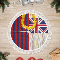 Hawaiian Tropical Plants Lei Tree Skirt National Flag Style LT03 Fringed Multicolor - Polynesian Pride