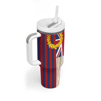 Hawaiian Tropical Plants Lei Tumbler With Handle National Flag Style LT03 - Polynesian Pride