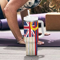 Hawaiian Tropical Plants Lei Tumbler With Handle National Flag Style LT03 - Polynesian Pride