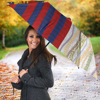 Hawaiian Tropical Plants Lei Umbrella National Flag Style LT03 - Polynesian Pride