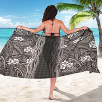 Hawaiian Art Flower Tribal with Lei Sarong Palaka Pattern Grayscale LT03 - Polynesian Pride