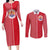 Custom Tahiti Football-Iron Warriors Couples Matching Long Sleeve Bodycon Dress and Long Sleeve Button Shirt