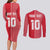 Custom Tahiti Football-Iron Warriors Couples Matching Long Sleeve Bodycon Dress and Long Sleeve Button Shirt