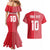 Custom Tahiti Football-Iron Warriors Couples Matching Mermaid Dress and Hawaiian Shirt