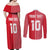 Custom Tahiti Football-Iron Warriors Couples Matching Off Shoulder Maxi Dress and Long Sleeve Button Shirt