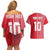 Custom Tahiti Football-Iron Warriors Couples Matching Off Shoulder Short Dress and Hawaiian Shirt