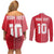 Custom Tahiti Football-Iron Warriors Couples Matching Off Shoulder Short Dress and Long Sleeve Button Shirt