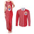 Custom Tahiti Football-Iron Warriors Couples Matching Tank Maxi Dress and Long Sleeve Button Shirt