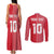 Custom Tahiti Football-Iron Warriors Couples Matching Tank Maxi Dress and Long Sleeve Button Shirt