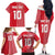 Custom Tahiti Football-Iron Warriors Family Matching Off The Shoulder Long Sleeve Dress and Hawaiian Shirt