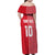 Custom Tahiti Football-Iron Warriors Family Matching Off Shoulder Maxi Dress and Hawaiian Shirt