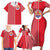 Custom Tahiti Football-Iron Warriors Family Matching Short Sleeve Bodycon Dress and Hawaiian Shirt