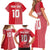 Custom Tahiti Football-Iron Warriors Family Matching Short Sleeve Bodycon Dress and Hawaiian Shirt