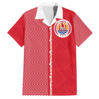 Custom Tahiti Football-Iron Warriors Hawaiian Shirt LT03 Red - Polynesian Pride