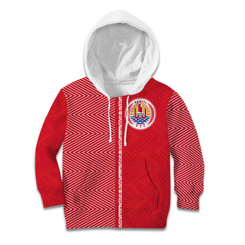 Custom Tahiti Football-Iron Warriors Kid Hoodie LT03 Hoodie Red - Polynesian Pride