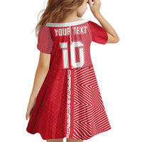 Custom Tahiti Football-Iron Warriors Kid Short Sleeve Dress LT03 - Polynesian Pride