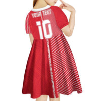 Custom Tahiti Football-Iron Warriors Kid Short Sleeve Dress LT03 - Polynesian Pride