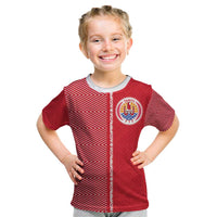 Custom Tahiti Football-Iron Warriors Kid T Shirt LT03 Red - Polynesian Pride