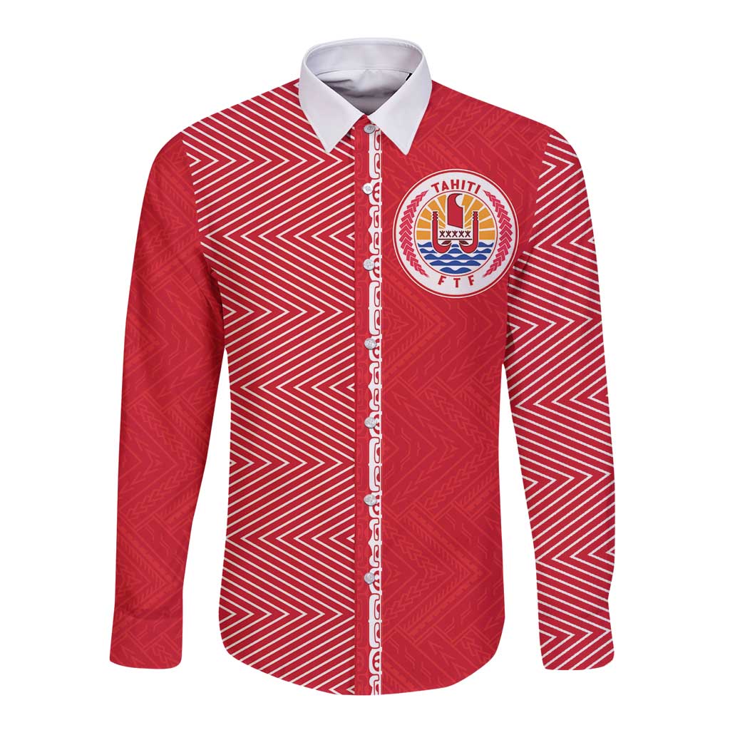 Custom Tahiti Football-Iron Warriors Long Sleeve Button Shirt