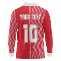 Custom Tahiti Football-Iron Warriors Long Sleeve Polo Shirt LT03 - Polynesian Pride